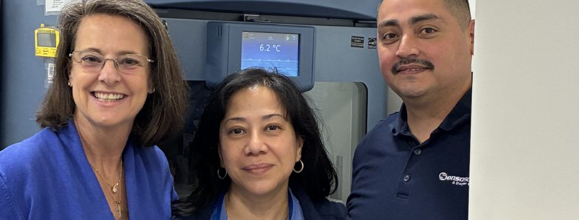 Team members from Isensix, SensoScientific and Boston Children's Hospital after completing a hybrid monitoring solution